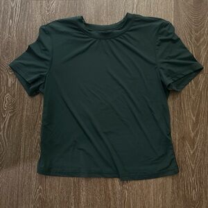 Women's Crewneck Short-Sleeve Top - Dark Green